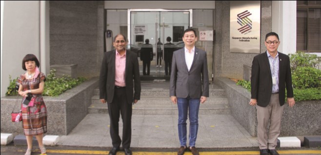 Singapore Ambassador Designate to the Socialist Republic of Vietnam Mr Jaya Ratnam (second from left) paid a courtesy visit to the SMF